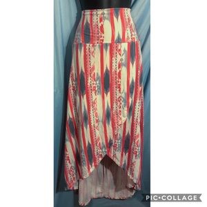Lily Rose Asymmetrical Southwest Maxi Skirt